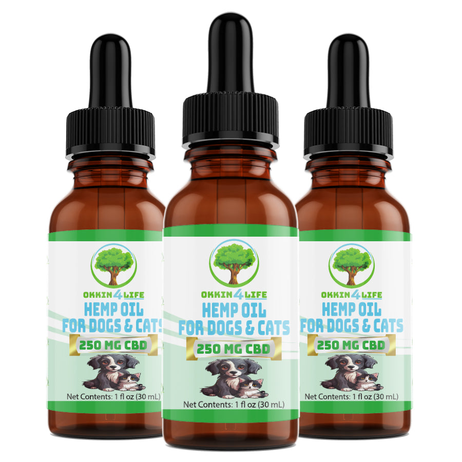 OKKIN4LIFE Hemp Oil For Dogs and Cats 250mg Tincture