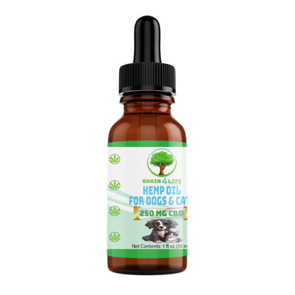 OKKIN4LIFE Hemp Oil For Dogs and Cats 250mg Tincture